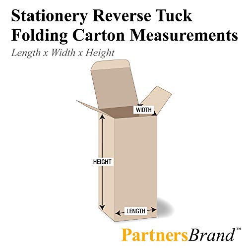 Partneri brend PRTD1 Reverse Tuck sklopivi kartoni, 1 1/2 x 1 1/2 x 4, Kraft