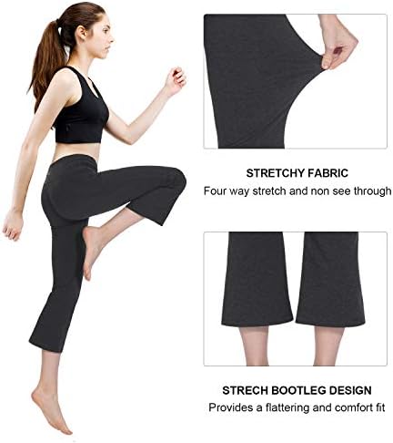Tabid ženske joge bootleg hlače vježbanje Capris unutrašnji džep, veličina S-XXL