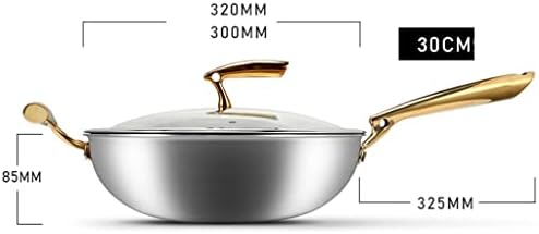 LKYBOA set posuđa od nerđajućeg čelika wok tiganj za prženje tiganj za mleko tiganj dvostruki tiganj nelepljivi kuhinjski lonac set kuhinjskog alata