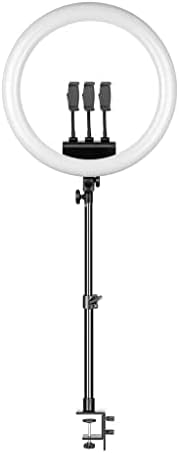PDGJG 18-inčna tanka prstenasta LED lampa za samostalno snimanje Video zapisa sa kopčom za telefon sa stativom,