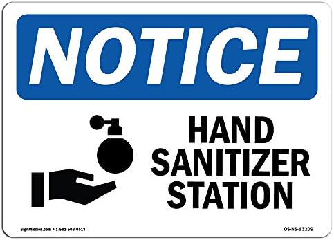 Napomena OSHA - znak za sanitet za sanitet sa simbolom | Decal vinyl etikete | Zaštitite svoje poslovanje, gradilište | Napravljeno u sad