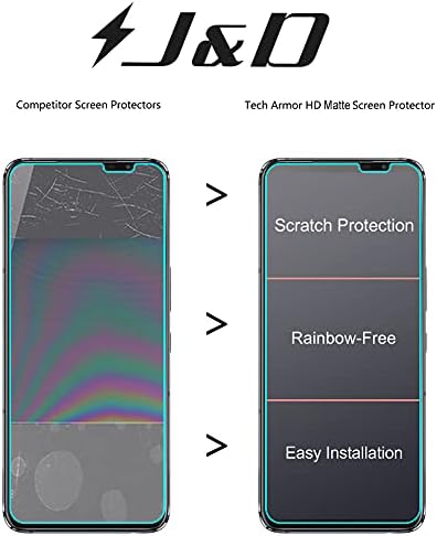 J & amp;D kompatibilan za Asus ROG Telefon 5 Ultimate zaštitnik ekrana, nije puna pokrivenost, Anti-Glare mat