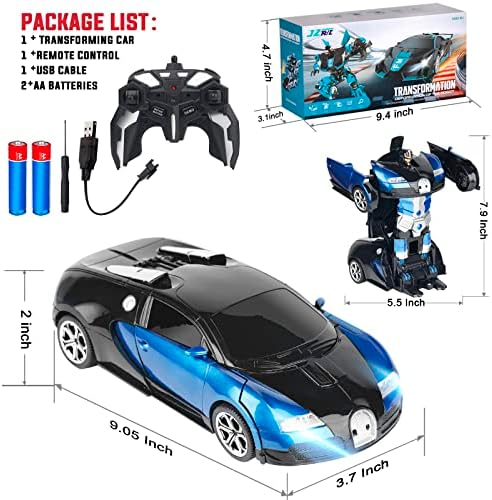 Beiderlong Transformers car, sa ključem za prikaz pomeranja za 360 stepeni i ključem Transformers car; 2.4g1: 18 trkački automobil na daljinsko upravljanje, poklon je za dječake i djevojčice.