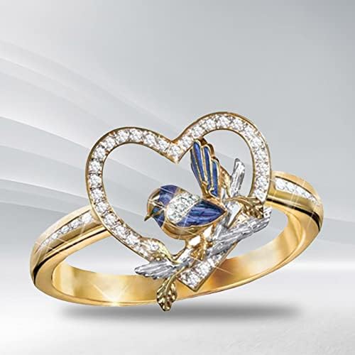Prstenovi za žene 2023 rođendanski pokloni Europski vrabac Epoksidni ptice modni prsten i nakit od wrena američki kreativni