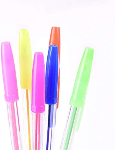 Bulk olovke 24 Ballpoint olovke - raznobojno olovka za kuglicu odvažna tačka 1,0 mm glatko pisanje olovke savršeno za planer uzimajte bilješke podvlačenje bojanje, 6 boja