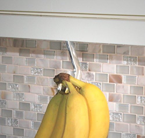 Gadjit Banana kuka vješalica ispod ormarića kuka sazreva banane sa manje modrica, sklapa se van vidokruga kada se ne koristi, samoljepljiva + prethodno izbušene rupe za vijke