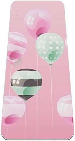Siebzeh šareni baloni uzorak Premium debela prostirka za jogu Eco Friendly Rubber Health & amp; fitnes