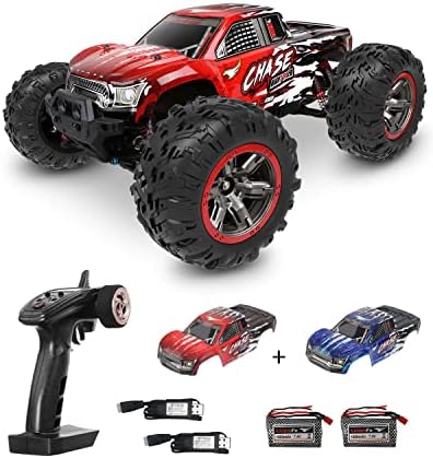 RC automobili za odrasle 46km / h 1:10 Skala Velika brzina daljinski upravljač, 4WD RC kamioni za dječake 2,4 GHz Off Road Monster kamion sa dodatnom školjkom, 2 baterije, pokloni / igračke za djecu