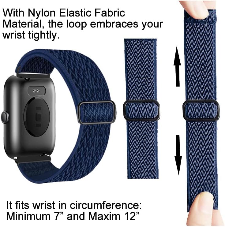 Smaete Elastic Watch Band kompatibilan sa SKG V7 1,7 inča SmartWatch, rastezljivi najlonski sportovi za zamjenu za žene muškarce
