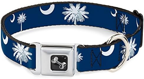 Kopča Sa sigurnosnim pojasom za pse zastave Južne Karoline razbacane 15 do 26 inča širine 1,0 inča