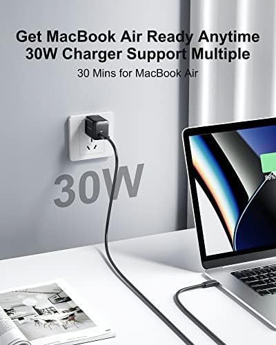 USB C zidni Punjač, BYEASY 30w Super Fast Charger, Type-C Port PD Power Delivery Charger Block kompatibilan sa iPhone14/14 Pro/14 Pro Max/13/13 Pro/13 Pro Max, iPad Pro / Air / Mini