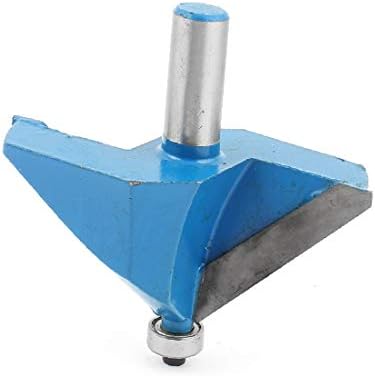 X-DREE stolar za obradu drveta 1/2 x 2 usmjerivač 45 stepeni srebrni ton plava(Carpintería 1/2 ''x 2