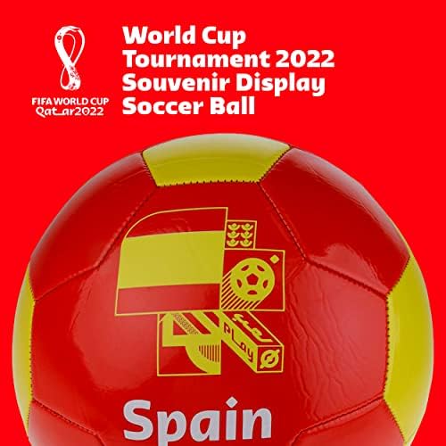 Capelli Sport FIFA Svjetsko prvenstvo Katar 2022 tim Španija Soccer Ball suvenir prikaz, službeno licencirani Futbol za mlade i odrasle fudbalere, Red