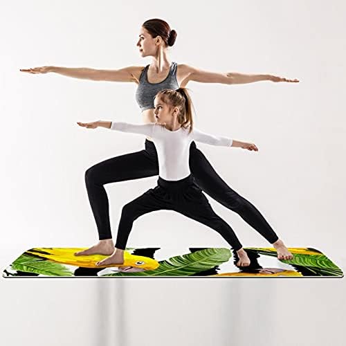 Debela neklizajuća Vježba & amp; fitnes 1/4 prostirka za jogu sa printom Papagajske pruge za Yoga Pilates