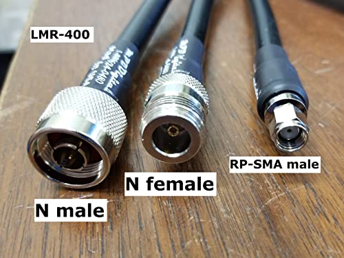 MPD Digital Genuine Times mikrovalna LMR-400 LMR400 RF koaksijalni kabl sa N ženskim i RP-SMA muškim konektorima za Hotspot, WiFi, Radio predajnike, antenu, 1.5 ft