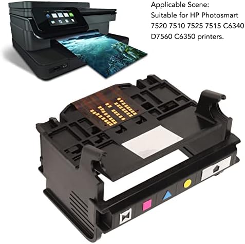 ciciglow zamjenska glava štampača za HP Photosmart 7520 7510 7525 7515 C6340 D7560 C6350 štampač, ABS izdržljiva glava štampača, jednostavna za instalaciju