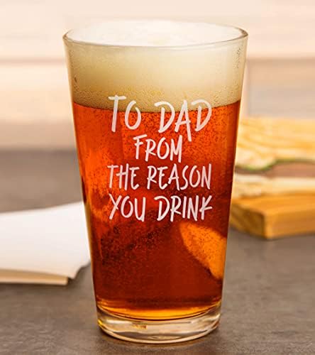 Promocija & izvan tata iz razloga pijete pivo Pinta Glass-Funny poklon za tatu ujak deda od kćeri sina supruga-Dan očeva