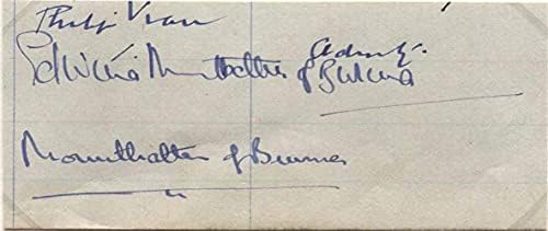 Mornarski oficir Earlbatten Burme & English Heiress Edwina iz Mountbatten Autograma, potpisana stranica sa Album