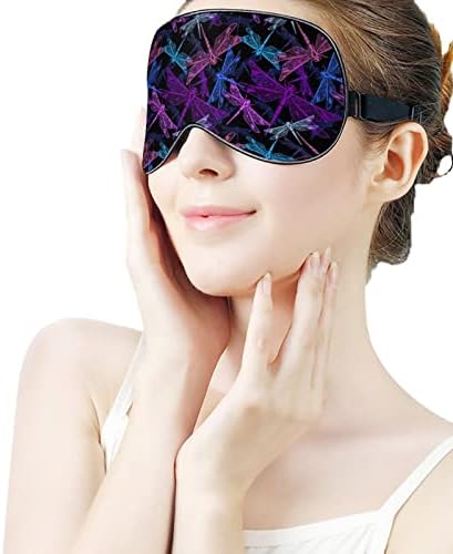 Camo Dragonfly Maska za spavanje mekana maska ​​za oči Poklopac efektivnog zasjenjenja sa elastičnim