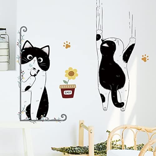 Villy Crna gut CAT uklonjivi prozorski pas i zečje zidne naljepnice