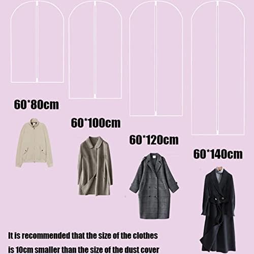 5kom / set prozirnih presvlaka za odjeću odijelo Dress Jacket Odjeća kaput otporan na prašinu Cover Protector putna torba Dust Cove 60*120cm
