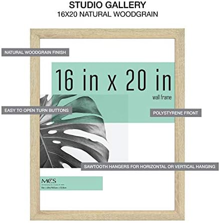MCS Studio Galerija okvir, Prirodno Woodgrain, 16 x 20 in, 2 pk