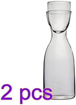 Boce od staklene vode za vodu 2set 600ml vodeni stakleni čamac pijan za piće i čaše za čašu staklene čapljenje čaše za kućne kuhinjske staklene bacače
