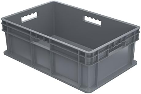 Akro-mils 37688 plastični ravni zidni kontejner tota sa čvrstim stranama i čvrstom bazom,, sivom,