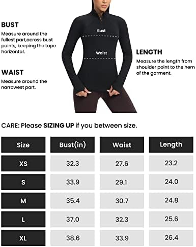 Colontkin Quarter zip pulover Žene Atletic Slim Fit Yoga vrhovi majica za vježbanje dugih rukava za žene