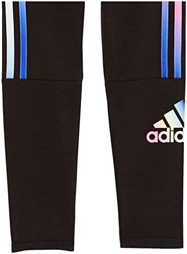 Aktivni sportski sportski sportski nogaški nogu Adidas Girls Chirty, crni s višebojnim, malim