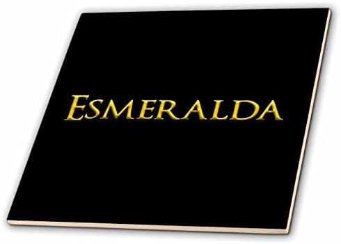 3drose Esmeralda popularno ime za djevojčice u SAD-u. Žuta na crnoj amajliji-pločicama