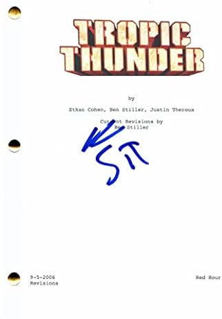Ben Stiller potpisan autogragram Tropic Thunder Full film - CO-Glung Brick Black, Jay Baruchel, Brandon T Jackson