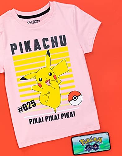 Pokemon Majica Devojke Deca Pikachu Lik Igra Kratki Rukav Pink Top