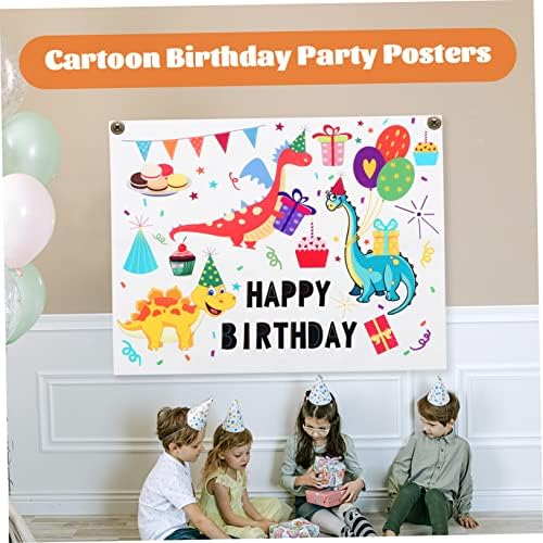 STOBOK 2kom tema dekor tuš rođendan dinosaurusa soba tematske Happy Lovely Decal Wild Cartoon djecu