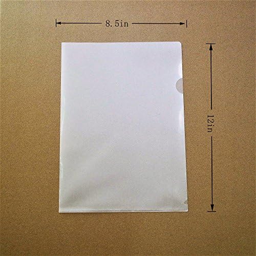 Wiekyze L-Type Plastična fascikla sigurni projektni džepovi transparentna fascikla za jasne dokumente 12kom za A4 papirnate rukave od papirne jakne u raznim projektnim fasciklama