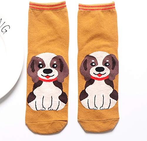 Ymeter 5 parovi psi slatke ženske duge sportske čarape dame ljupke smiješne djevojke životinje zabavno ugodno gledanje čarapa meko