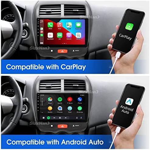 SizxNanv Android 10 ekran osetljiv na dodir kompatibilan sa Carplay Android Auto, Auto Radio Stereo Bluetooth