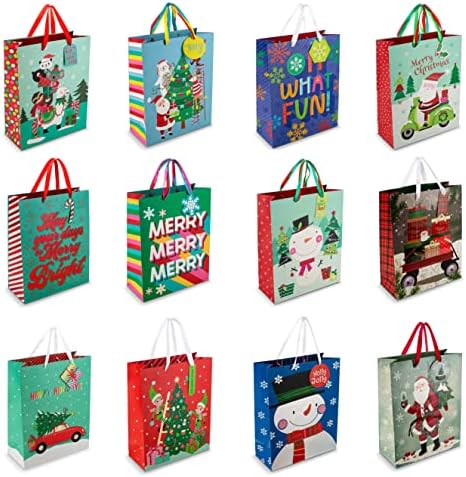Velike Božićne poklon torbe velike -12 slatkih i zabavnih dizajna - velike Božićne torbe za poklone