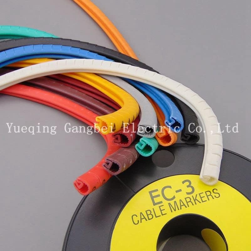 Sve vrste cijevi s brojevima u boji Ec - 3 6mm kablovski žičani markeri pismo 0 do 9 X 500-navlake za