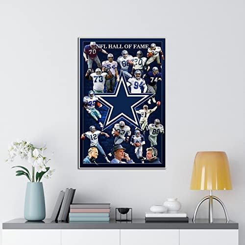 Dallas City Cowboys Igrač Foto Zidni Fudbalski Teren Američki Fudbal Kućni Dekor Poklon Veliki Veličina Štampani Poster