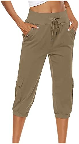 Plus Size Cargo Capris za ženske 2023 trendi pantalone za planinarenje pamučne lanene Jogger pantalone atletske udobne Yoga trenirke radna odjeća