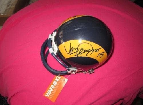 Eric Dickerson Vince Ferragamo potpisao autograme Ovnovi atavizam mini kaciga JSA-autogram NFL