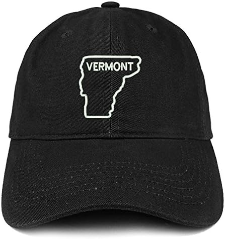 Trendy Prodavnica Odjeće Vermont Tekst State Outline Država Vezeni Pamučni Tata Šešir