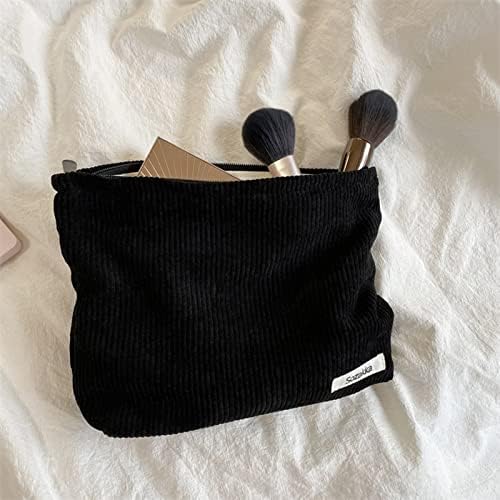 Kozmetičke torbe za žene-Corduroy kozmetička torba estetske ženske torbe torbice Smile Dots