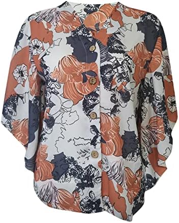 Ženske kratke rukave Casual bluze V vrat Batwing-rukav kratke ljetne majice 2023 osnovne majice