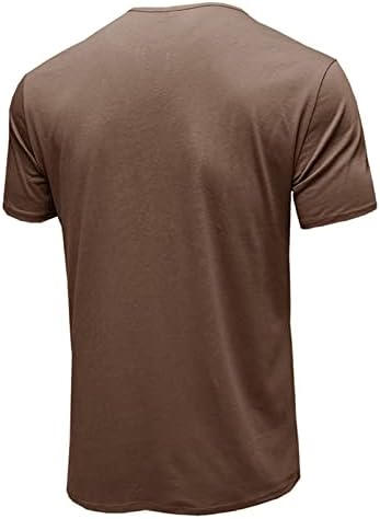 Muška povremena pamučna tanka fit osnovna majica za vrat majica ljetni modni sportski mišićni kratki rukav