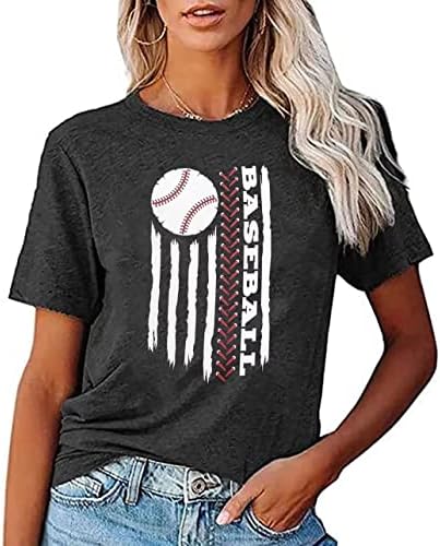 Trljati neku prljavštinu na njemu bejzbol grafički slatka majica Žensko pismo tiskane softball tees casual