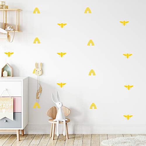 Set od 25 vinilnih zidnih umjetničkih naljepnica - med & Pčele uzorak-od 3 x 4 svaki-Super slatka Cool