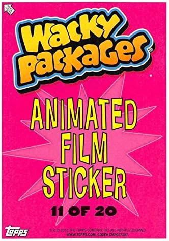 2018 Topps Wacky paketi idu u filmove naljepnice za animirane filmove 11 pokvarena kartica za