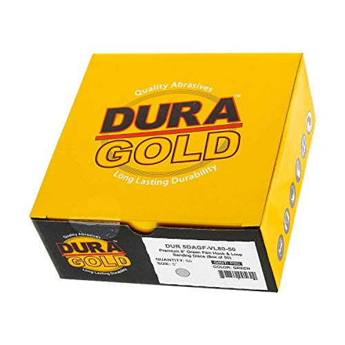Dura-Gold 5 Green Film PSA brusni diskovi - 80 Grit & 5 Kuka i petlja Da brusilica podloga ploča